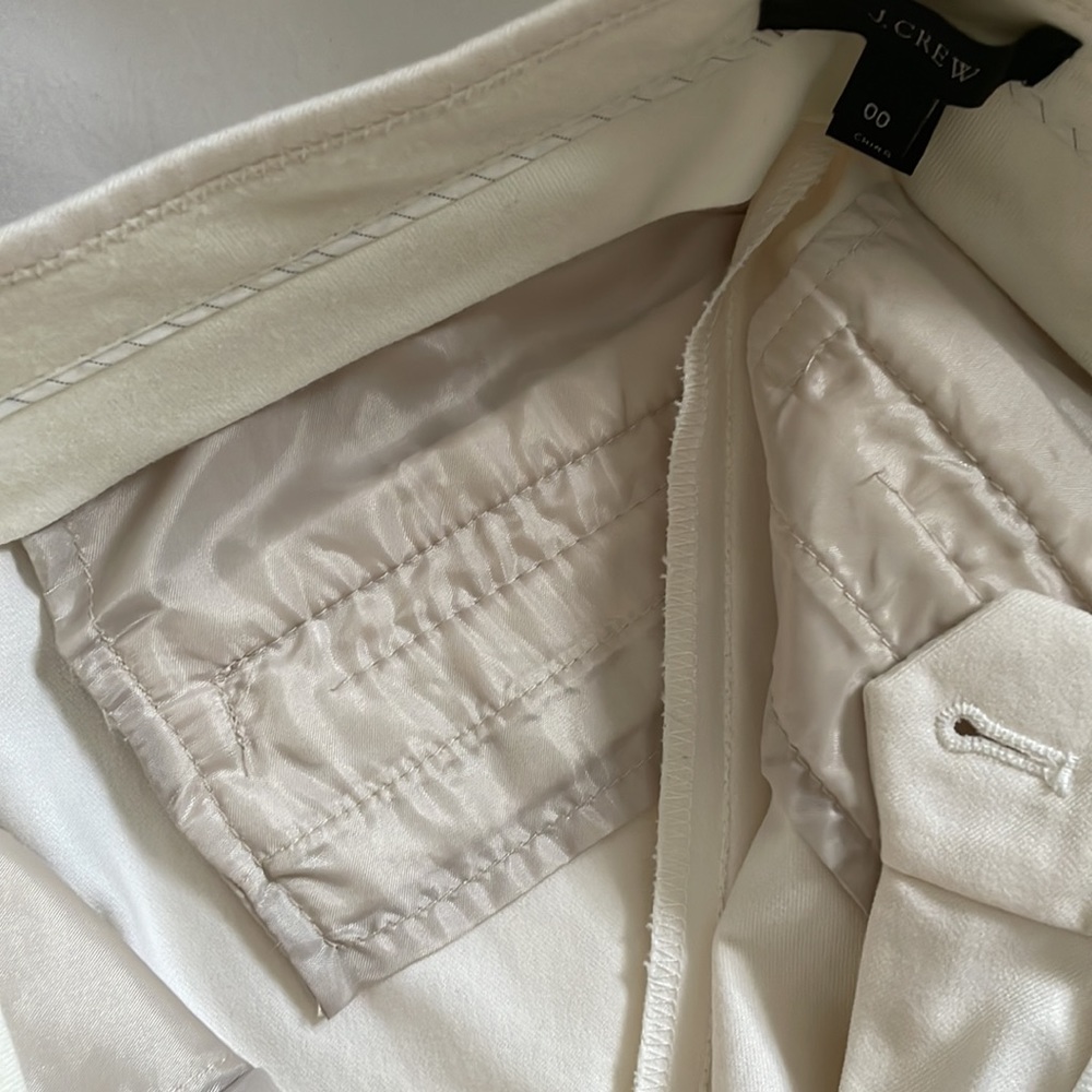 Women's J Crew Formal White Pants; Size 00 - Picture 7 of 7